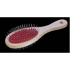 E-03 - ESCOVA DUPLA CABO MADEIRA G23CM E-03