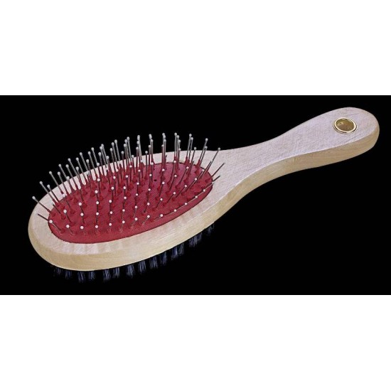 ESCOVA DUPLA CABO MADEIRA G23CM E-03