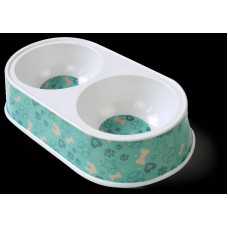 CD-03 - COMEDOURO MELAMINA DUPLO REDONDO 29,5X17