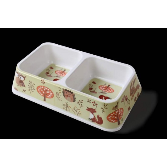 COMEDOURO MELAMINA DUPLO RETANGULAR