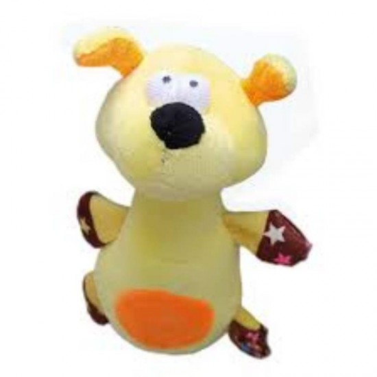 MORDEDOR PET PELUCIA CACHORRO AMARELO