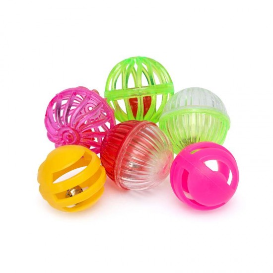 KIT 6 BOLAS VARIADAS COM GUIZO BG-38